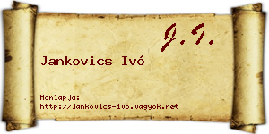 Jankovics Ivó névjegykártya
