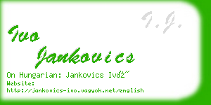 ivo jankovics business card